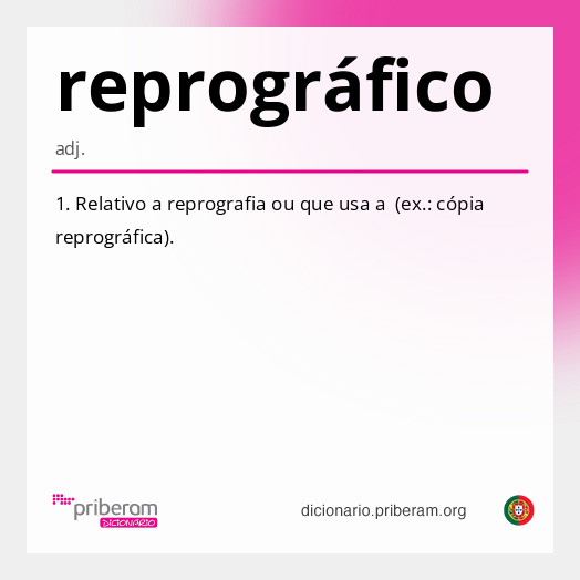 Significado de reprográfico