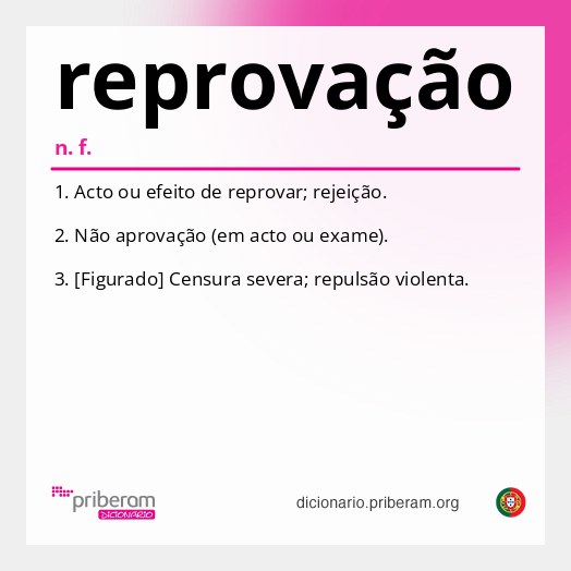 Significado de reprovação