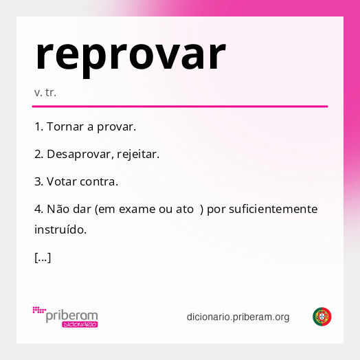 Significado de reprovar