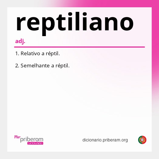 Significado de reptiliano