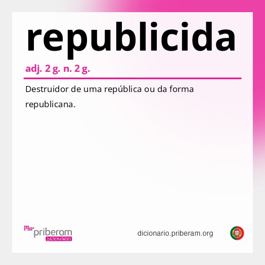 Significado de republicida