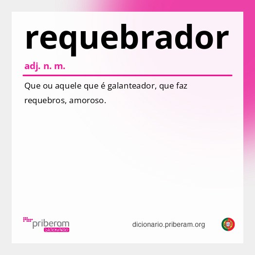 Significado de requebrador
