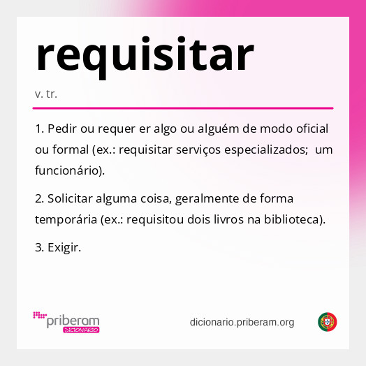 Significado de requisitar