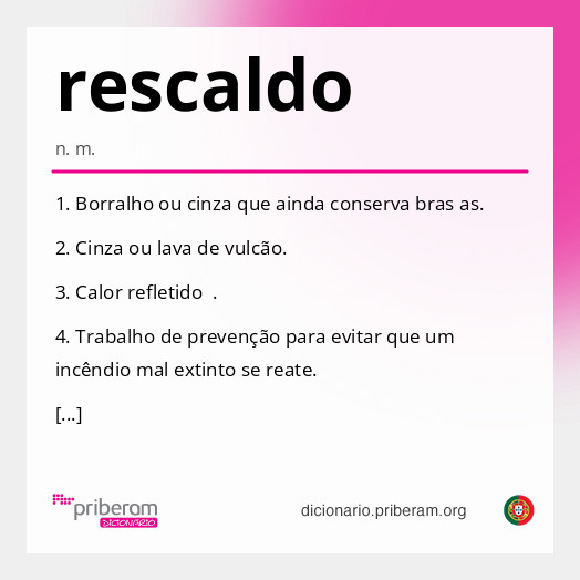 Significado de rescaldo