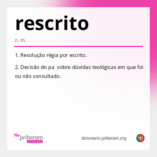 Significado de rescrito