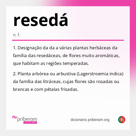 Significado de resedá