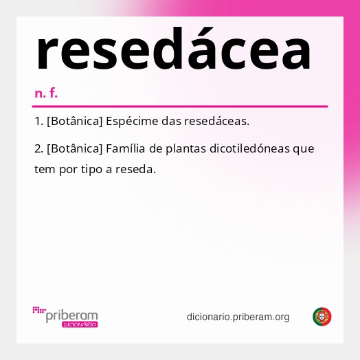 Significado de resedácea