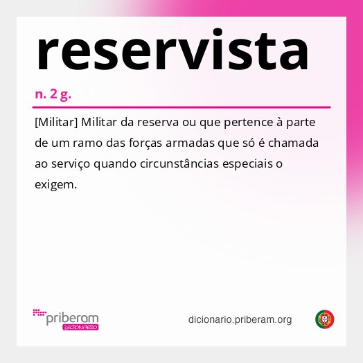 Significado de reservista
