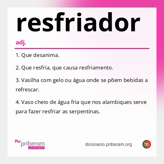 Significado de resfriador