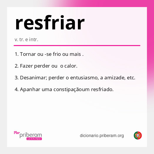 Significado de resfriar