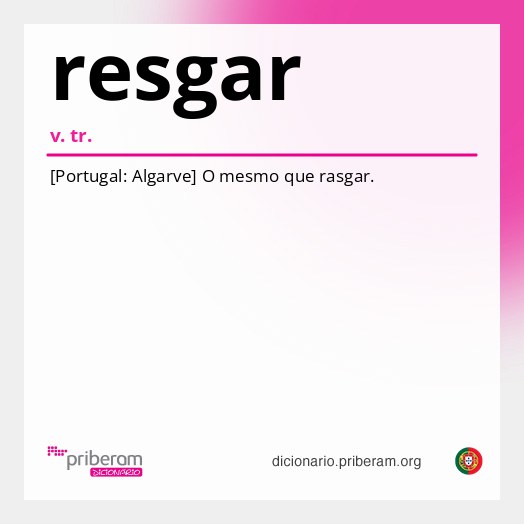 Significado de resgar