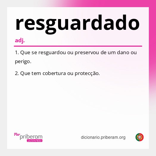 Significado de resguardado