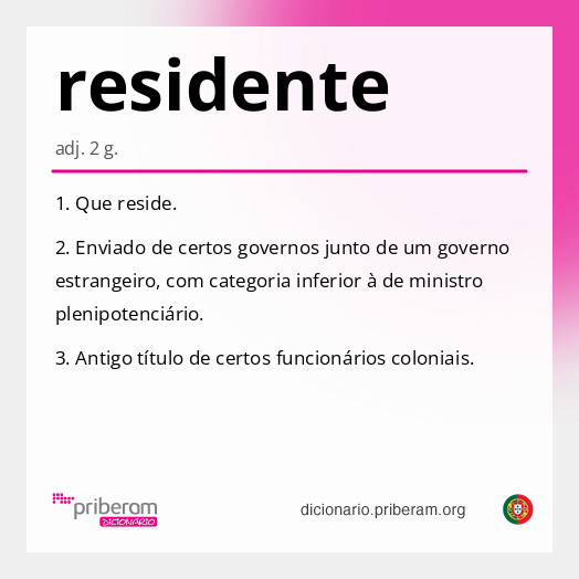 Significado de residente
