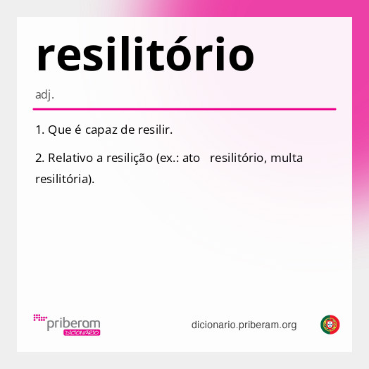 Significado de resilitório