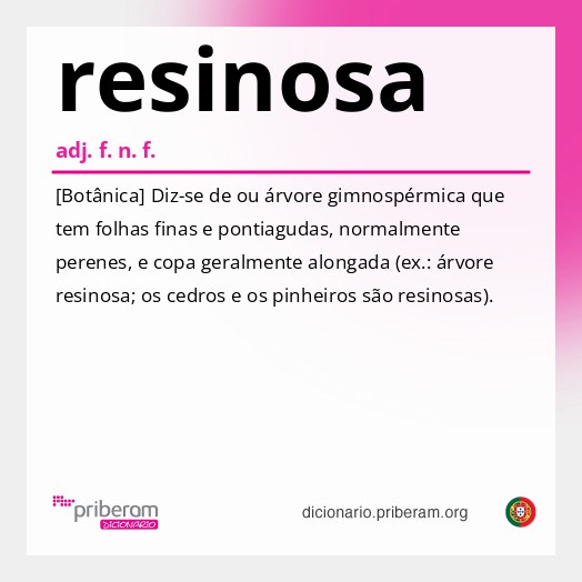 Significado de resinosa