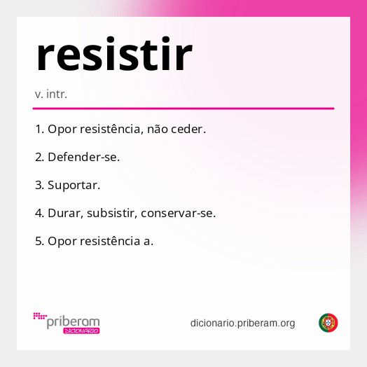 Significado de resistir