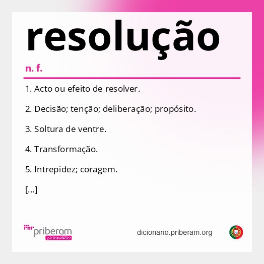 Significado de resolução
