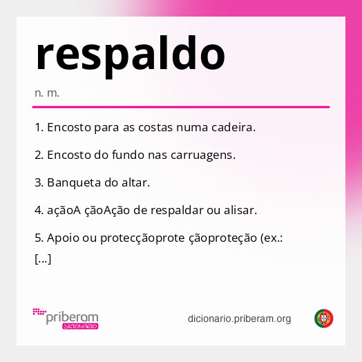 Significado de respaldo