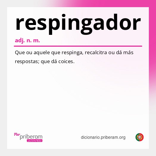 Significado de respingador