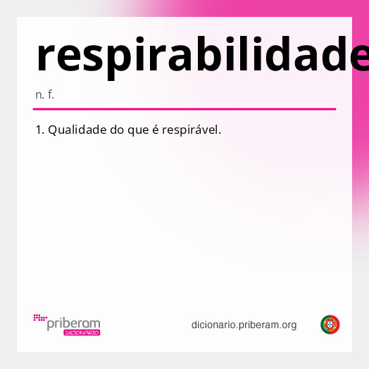 Significado de respirabilidade