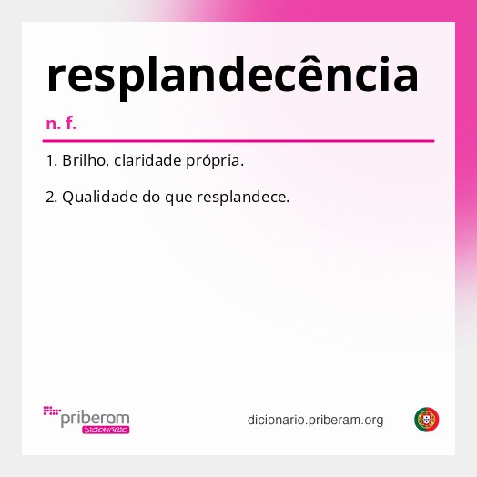 Significado de resplandecência