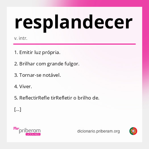 Significado de resplandecer