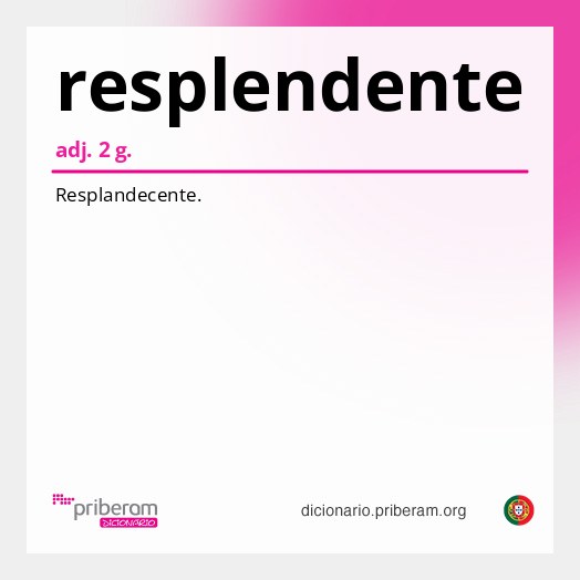 Significado de resplendente