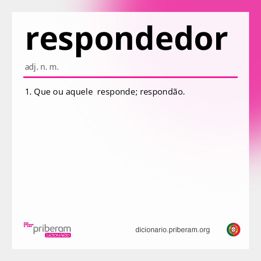 Significado de respondedor