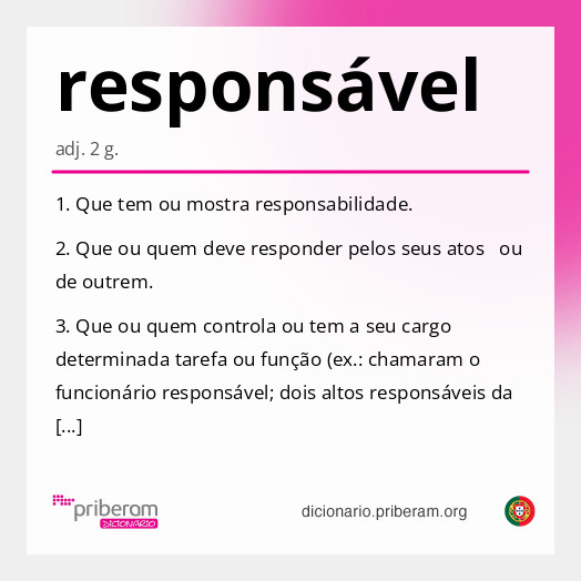 Significado de responsável