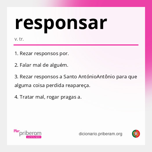 Significado de responsar