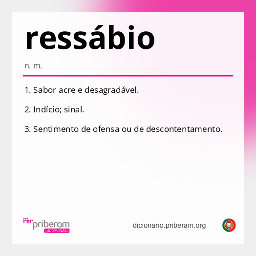 Significado de ressábio