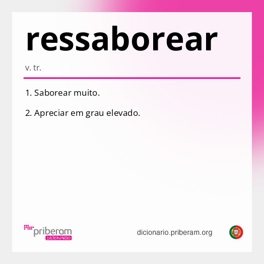 Significado de ressaborear