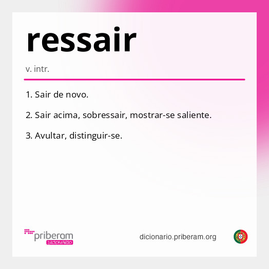 Significado de ressair