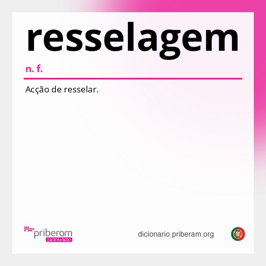 Significado de resselagem