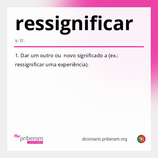 Significado de ressignificar