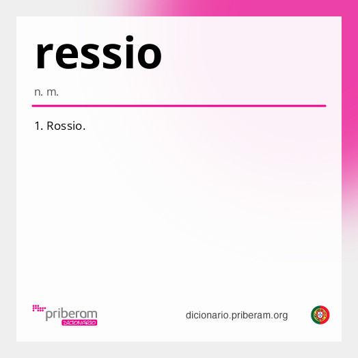 Significado de ressio