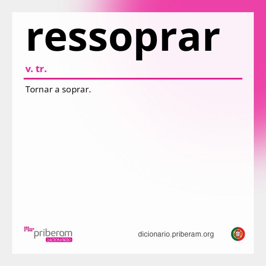 Significado de ressoprar