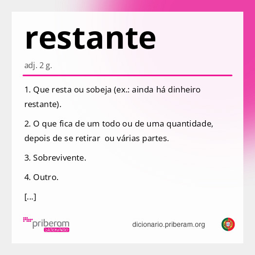 Significado de restante