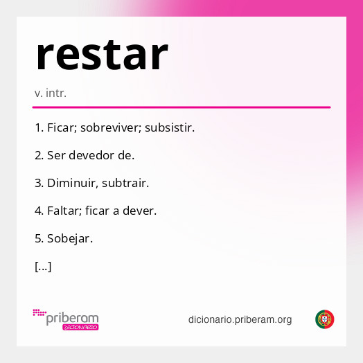 Significado de restar