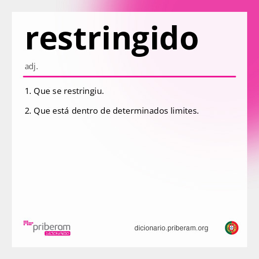 Significado de restringido