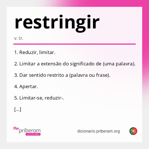 Significado de restringir