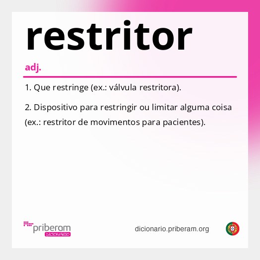 Significado de restritor