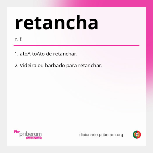Significado de retancha