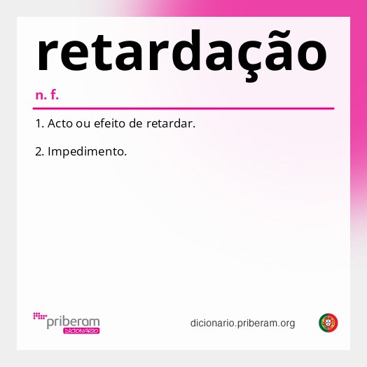 Significado de retardação