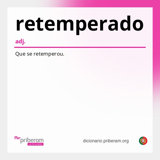Significado de retemperado