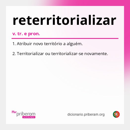 Significado de reterritorializar