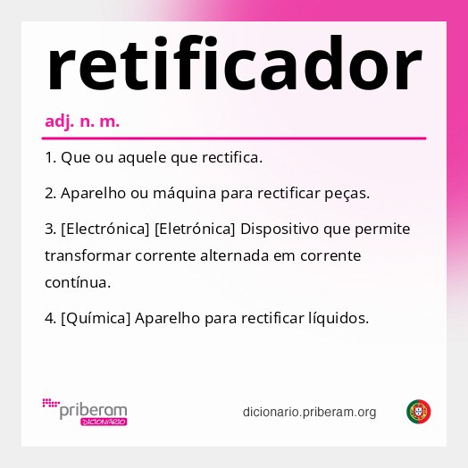 Significado de retificador