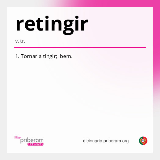 Significado de retingir