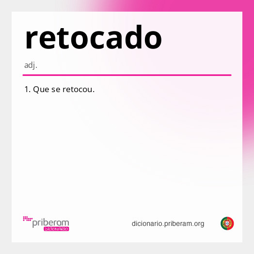Significado de retocado
