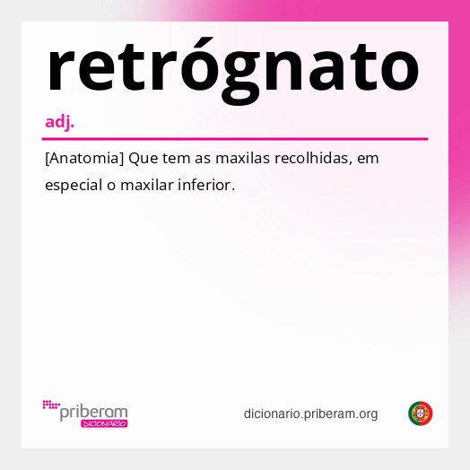 Significado de retrógnato